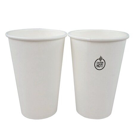 Abena Hot Cup, Abena, 13.5 cm, white, PE/paperboard, 16 oz. Lid is Item No 5198, PK1000 1999910091